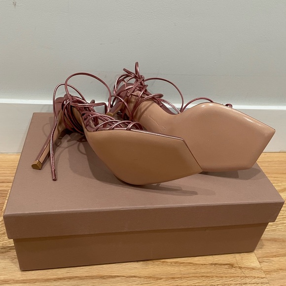 Gianvito Rossi Camellia rose gold heels - Picture 2 of 4